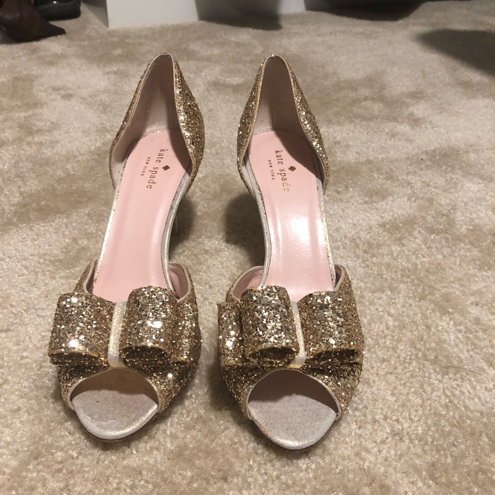Kate Spade glitter party heels